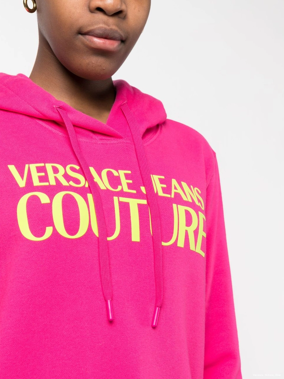 Cheap Versace Couture Jeans logo-print Women hoodie detail 0819